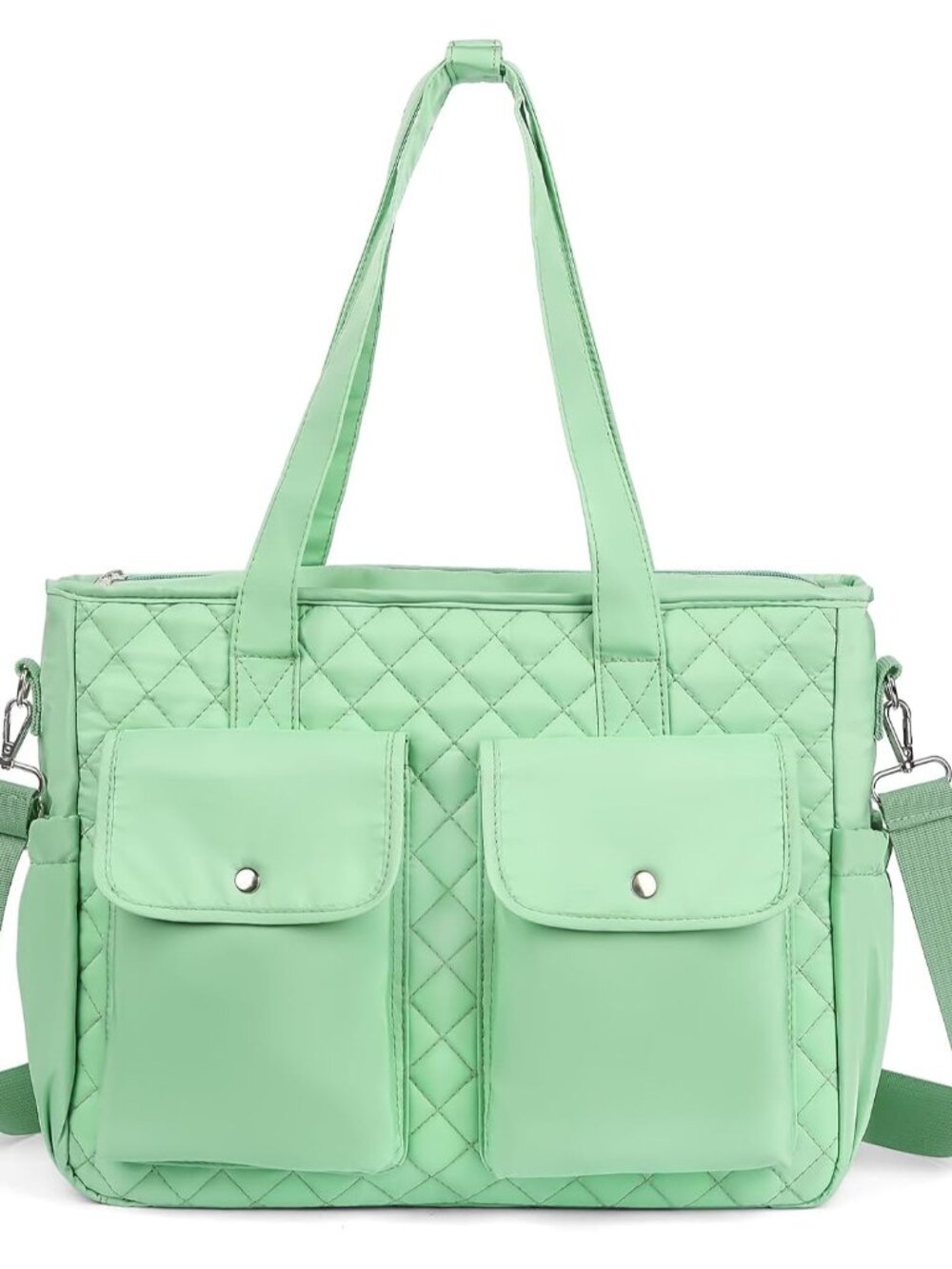 Quilted Lunch Box for Women，Large Insulated Lunch Tote Bag Elegant Work Lunch ba
